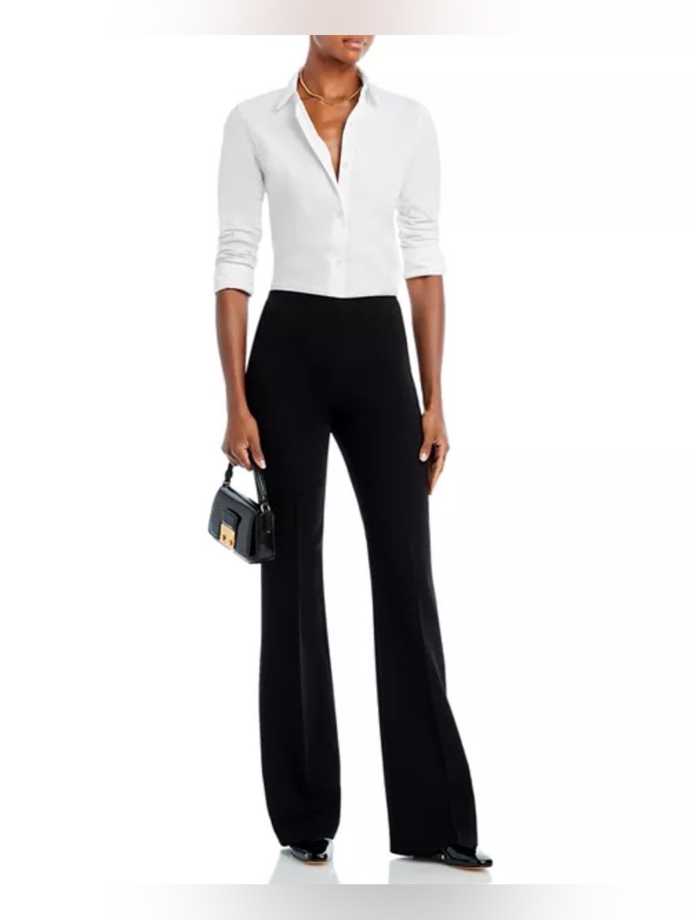 THEORY Tenia Luxe Stretch Cotton Top, Size S